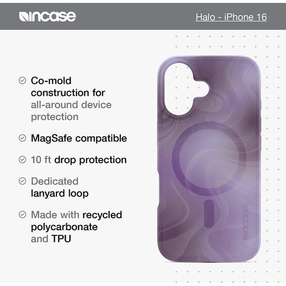 Incase Incase Halo Case MagSafe - Etui iPhone 16 Pro (Oil Slick Lilac) 14157172 650450270715