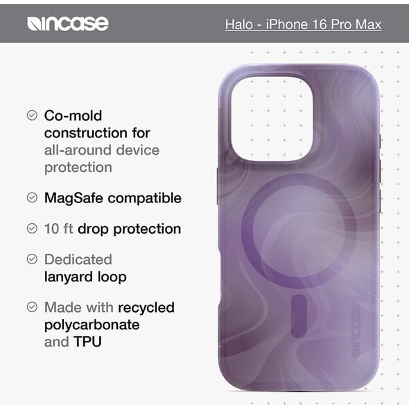 Incase Incase Halo Case MagSafe - Etui iPhone 16 Pro Max (Oil Slick Lilac) 14157175 810006548617
