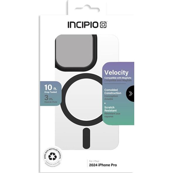 Incipio Incipio Velocity MagSafe - Etui iPhone 16 Pro (Clear / Black) 14157182 810006547047