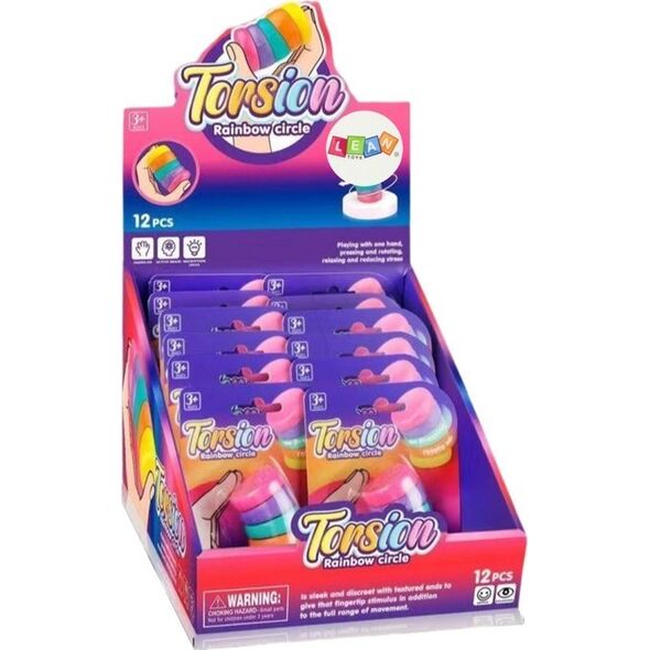 LeanToys Zabawka Sensoryczna Antystresowe Tęczowe Kółka Rotacyjne 14157685 5905991031208
