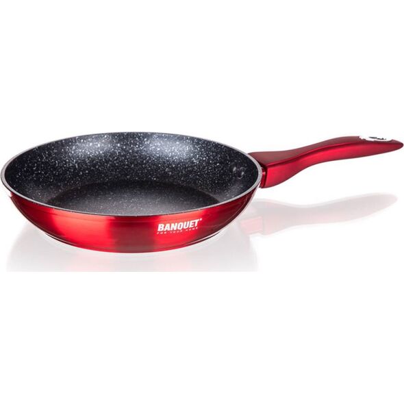 Patelnia Banquet PATELNIA GRANITOWA 28cm BANQUET METALLIC RED 14159012 8591022550489