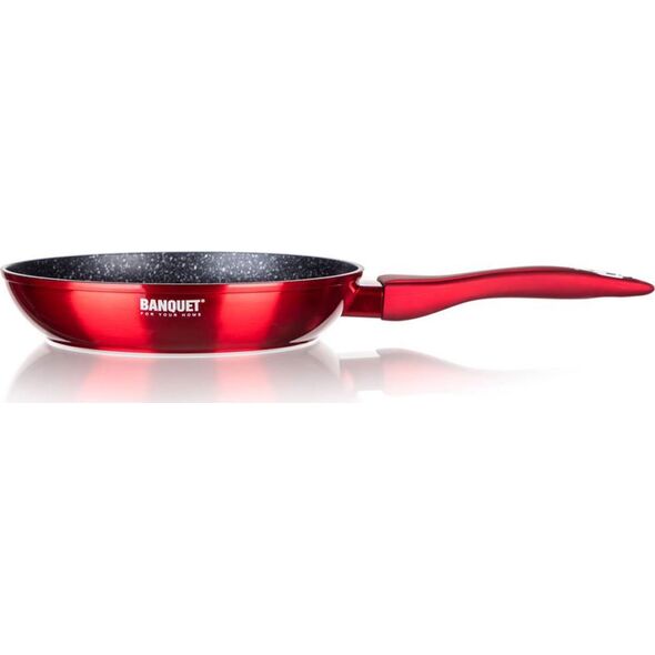 Patelnia Banquet PATELNIA GRANITOWA 28cm BANQUET METALLIC RED 14159012 8591022550489
