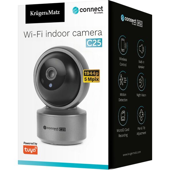 Kamera IP Kruger&Matz Kamera IP wewnętrzna Kruger&amp|Matz Connect C25 2K Tuya 14163822 5901890114943