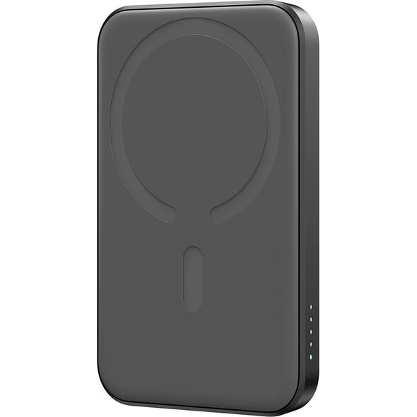 Powerbank Joyroom Powerbank Joyroom JR-W020 Mini 5000mAh USB-A USB-C indukcyjny 20W - czarny + kabel USB-C / USB-C 14165800 6956116713300