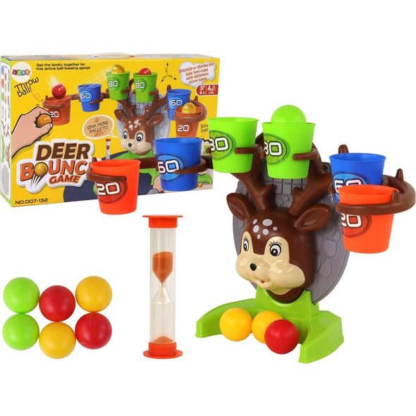 LeanToys Gra Zręcznościowa Rzucanie Piłeczką Do Celu Jelonek 14167547 5905991001966