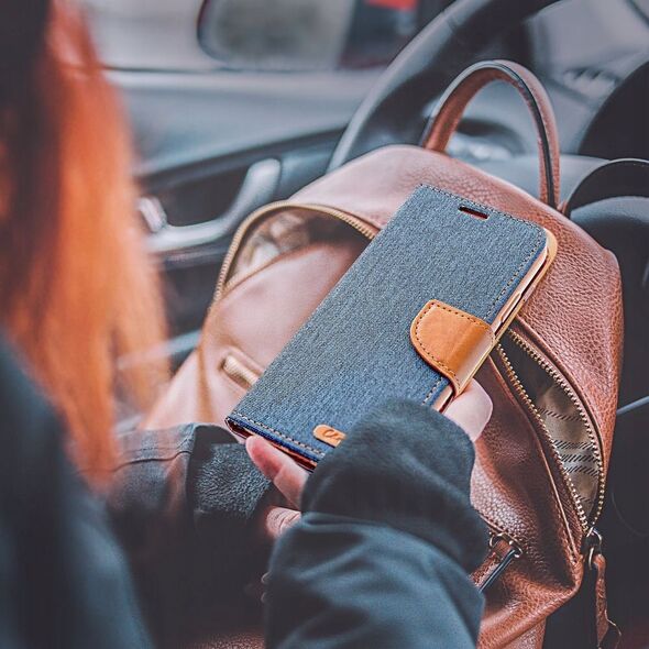 OEM Kabura CANVAS Book do IPHONE 16 Plus granatowy 14167814 5903396308802
