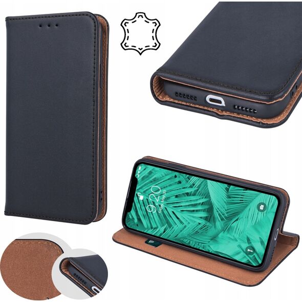 OEM Kabura SMART PRO Book skórzana do IPHONE 16 Plus czarny 14167826 5903396308895