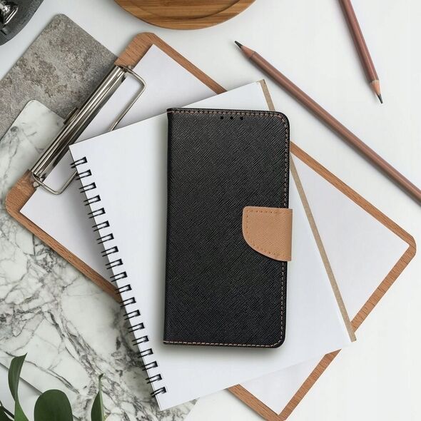 OEM Kabura FANCY Book do IPHONE 16 Plus czarno złoty 14167862 5903396314766