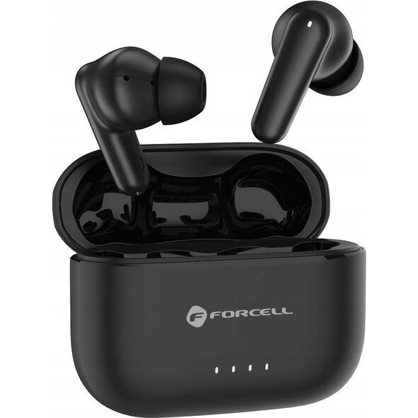 Słuchawki ForCell FORCELL F-AUDIO Super Clear Calls słuchawki bezprzewodowe bluetooth TWS ANC + ENC + DONGLE czarne 14168224 5903396285585