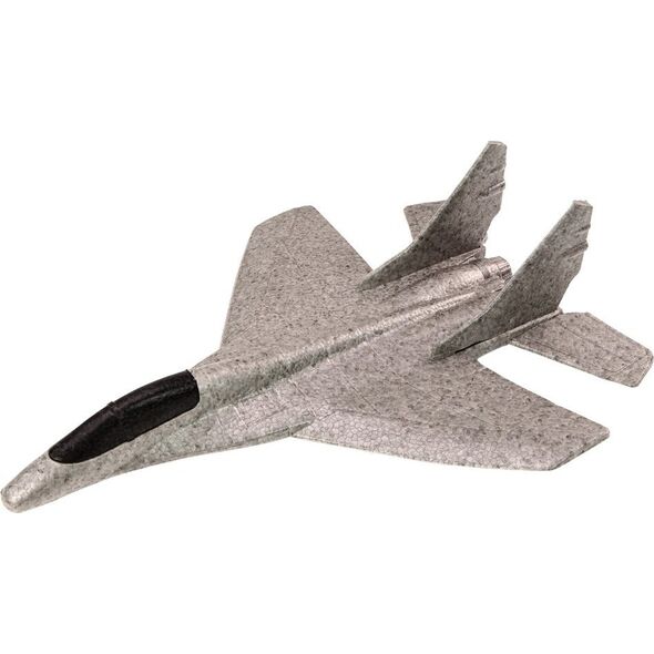 LeanToys Samolot Myśliwiec Styropianowy Z Procą Wyrzutnia Szary 14169012 5905991020004