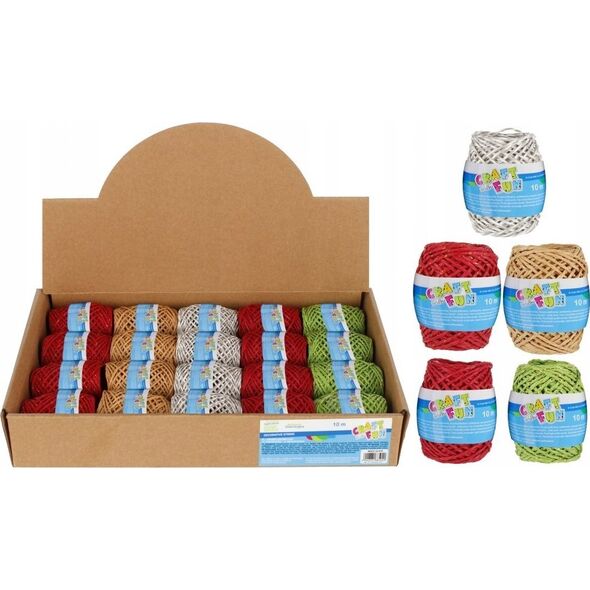 Craft with Fun OZDOBA DEK SZNUREK 10M 4MIX SZPUL CF DISP20/100 14177379 5904335884074