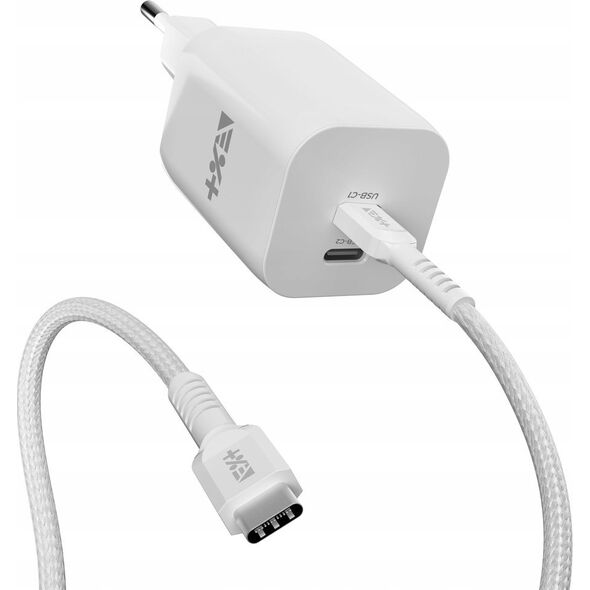 Ładowarka NEXT ONE NEXT ONE Ładowarka sieciowa Fast 35W GaN 2xUSB-C z kablem USB-C white 14178326 5940714051347