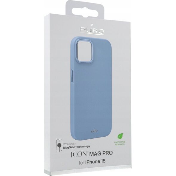 Puro Etui silikonowe Puro Icon Mag Pro MagSafe do iPhone 15 - jasnoniebieskie 14187520 8018417455728