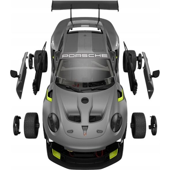 Rastar Klocki Konstrukcyjne Auto RC Rastar 1:18 Porsche 911 GT2 Szare 68 Elementów 14187668 5905991028604