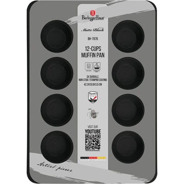 Berlinger Haus FORMA TYTANOWA DO MUFFINEK BERLINGER HAUS BH-7876 MATTE BLACK 14189890 5999108472268