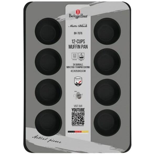 Berlinger Haus FORMA TYTANOWA DO MUFFINEK BERLINGER HAUS BH-7876 MATTE BLACK 14189890 5999108472268