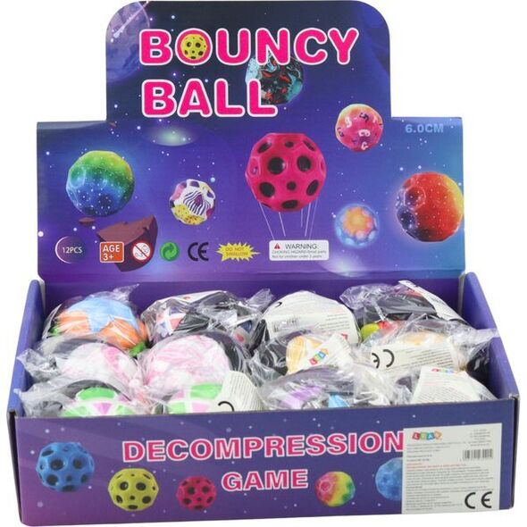 LeanToys Piłka Do Obijania Na Gumce Opaska Struktury Kolorowa 6cm 14190970 5905991030904