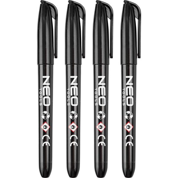 Neo Marker budowlany, czarny, permanentny, wodoodporny, olejowy, 4 szt 14196223 5907558476002