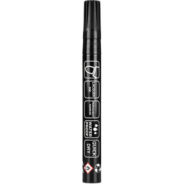 Neo Marker budowlany gruby, czarny, permanentny, wodoodporny, lakierowy, aluminiowy, 4 szt 14196247 5907558475944