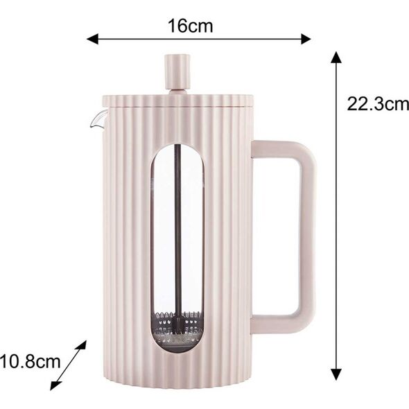 Klausberg ZAPARZACZ TŁOKOWY DO KAWY/HERBATY 1000ml KLAUSBERG KB-7754 RÓŻOWY 14198921 5908287277540