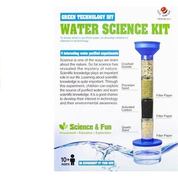 LeanToys Zestaw Doświadczalny Filtracja Wody Filtr Piaskowy 4 Warstwy LEAN Toys 14201983 5905884459010