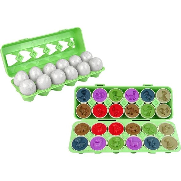 LeanToys Jaja Dinozaura Edukacyjny Sorter 12 Jaj Układanka Kształty LEAN Toys 14202248 5905323210097