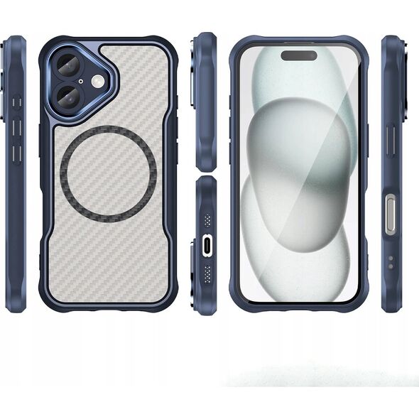 Hurtel Etui silikonowe Leading Series MagSafe do iPhone 16 Plus - niebieskie 14202328 5907769365102
