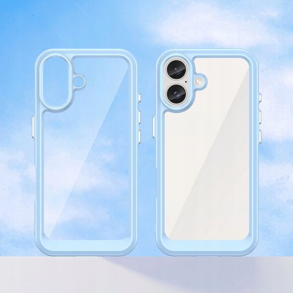 Hurtel Etui Outer Space Case z żelową ramką do iPhone 16 Plus - niebieskie 14202330 5907769364945