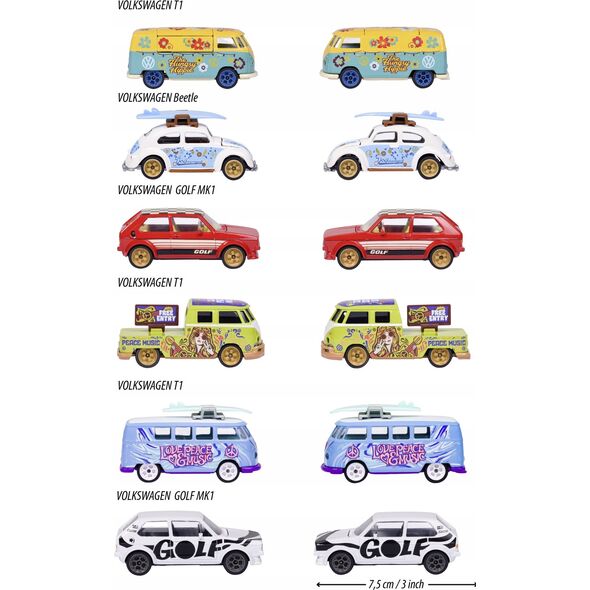 Simba MAJORETTE VW Deluxe Cars 6 rodzai Simba mix cena za 1 szt 14202387 3467452065426