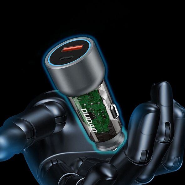 Ładowarka Dudao Ładowarka samochodowa Dudao R4T 30W USB-A / USB-C - szara 14203625 6976625332687