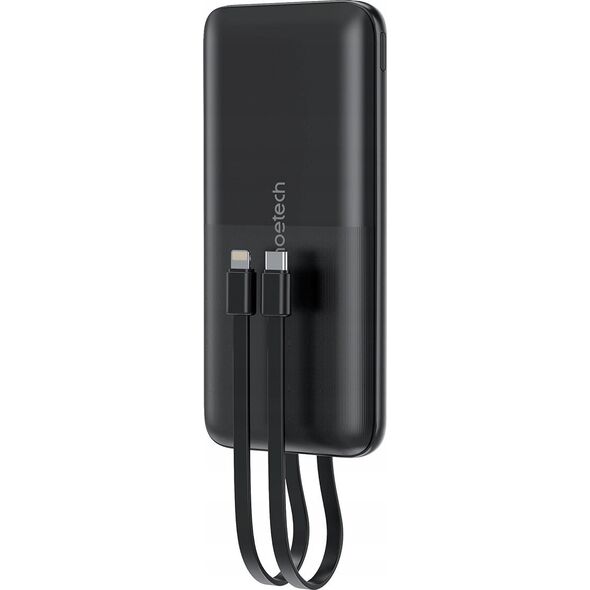 Powerbank Choetech Powerbank Choetech B654 10000mAh 22.5W USB-A / USB-C / micro USB z wbudowanym kablem USB-C / Lightning - czarny 14205356 6932112106087