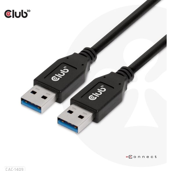 Kabel USB Club 3D CLUB3D CAC-1409 kabel USB USB 3.2 Gen 2 (3.1 Gen 2) 0,5 m USB A Czarny 14211568 8719214472863