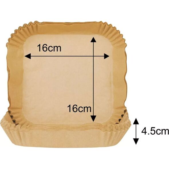 Klausberg WKŁAD PAPIEROWY DO FRYTOWNICY 16x16cm 100szt. KLAUSBERG KB-7781 14214114 5908287277816