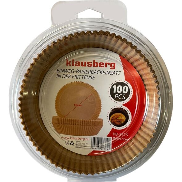Klausberg WKŁAD PAPIEROWY DO FRYTOWNICY 16cm 100szt. KLAUSBERG KB-7779 14214115 5908287277793