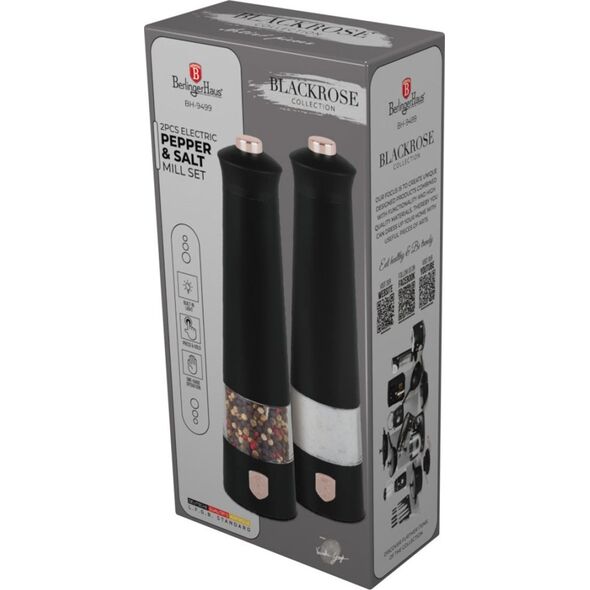 Młynek do przypraw Berlinger Haus MŁYNKI ELEKTRYCZNE DO PIEPRZU I SOLI BERLINGER HAUS BH-9499 BLACK ROSE 14214118 5999108472046