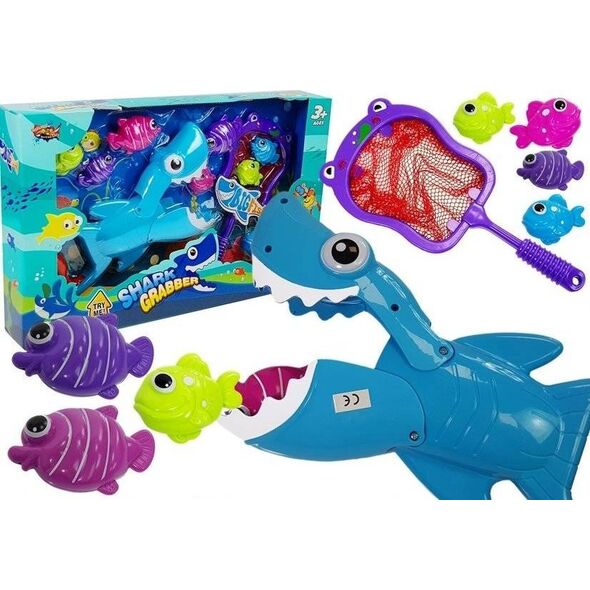 LeanToys Gra Kąpielowa Rekin Łowca Rybek Siatka Podbierak 14214754 5905323218659