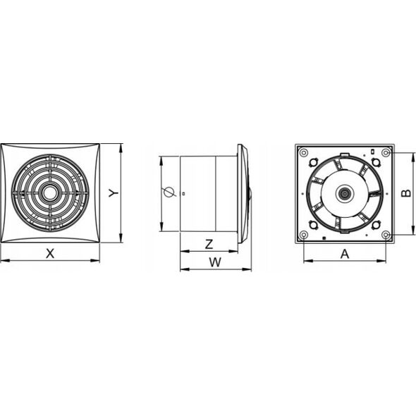 AWENTA Wentylator łazienkowy Awenta WZ125W Silence fi125mm 135m3/h 9W 230V z wyłącznikiem sznurkowym biały 14215187 5905033308336