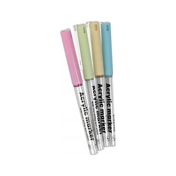 Starpak MARKER AKRYL PEDZEL 4KOL PASTEL B/C 12/144 14222997 5905523679595
