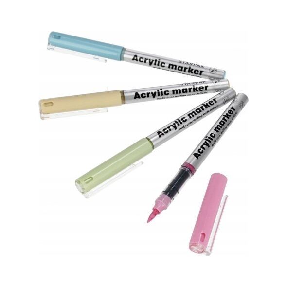 Starpak MARKER AKRYL PEDZEL 4KOL PASTEL B/C 12/144 14222997 5905523679595