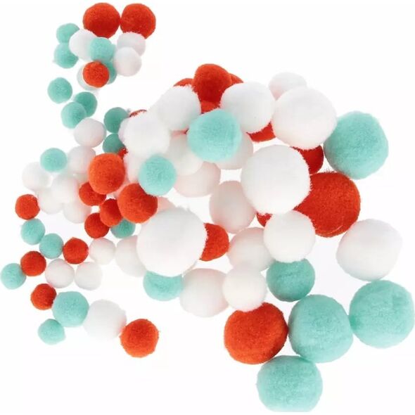 Craft with Fun OZDOBA DEK POMPON 100SZT/3KOL MIX CF PBH 12/144 14223005 5905523635966
