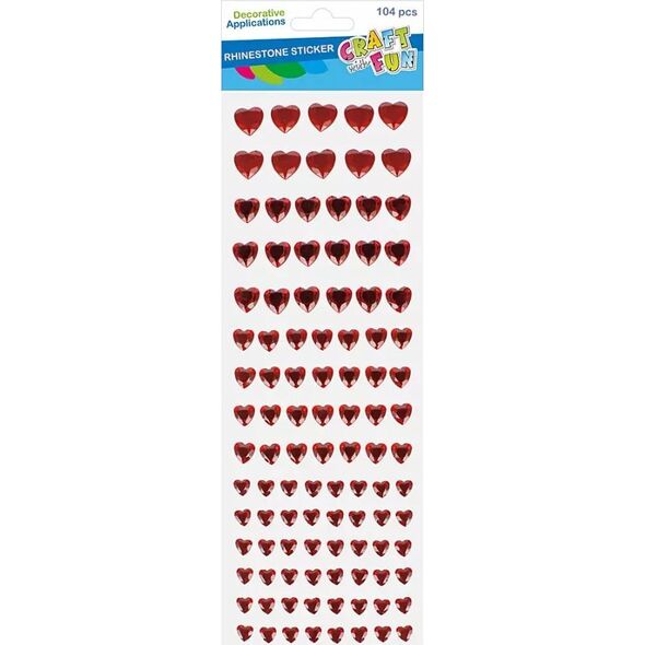 Craft with Fun OZDOBA DEK KRYSZT SPRZYL SERCE 104SZT CF 12/288 14223022 5905523636253