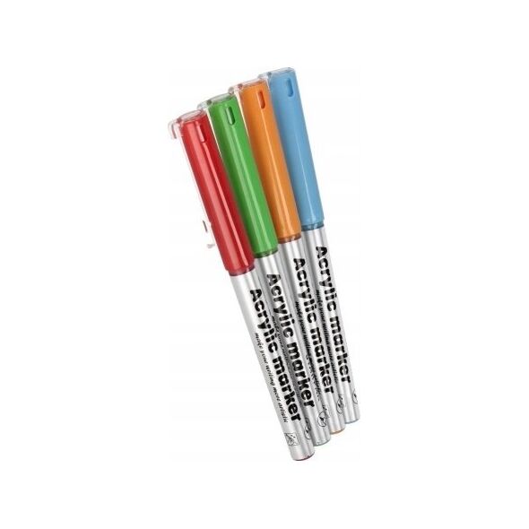 Starpak MARKER AKRYL PEDZEL 4KOL B/C 12/144 14223060 5905523679601