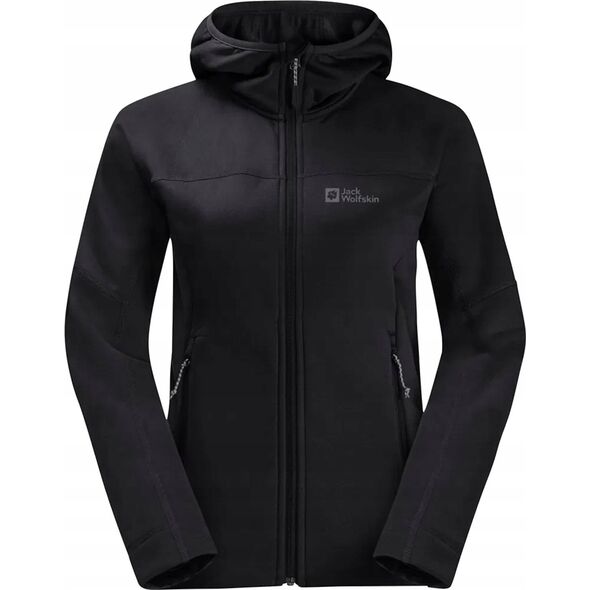 Jack Wolfskin Jack Wolfskin Hirschberg Hooded FZ W 1710871-6000 Czarne XS 14225020 4064993563573