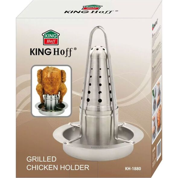KingHoff STOJAK DO PIECZENIA KURCZAKA Z OCIEKACZEM I AROMATYZEREM KINGHOFF KH-1880 14226007 5908287218802