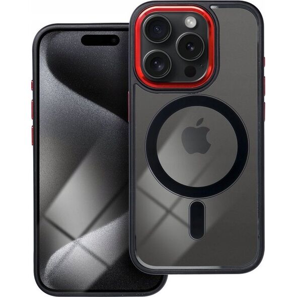 OEM Futerał COLOR EDGE MAG COVER kompatybilny z MagSafe do IPHONE 16 Pro czarno czerwony 14243345 5903396310201