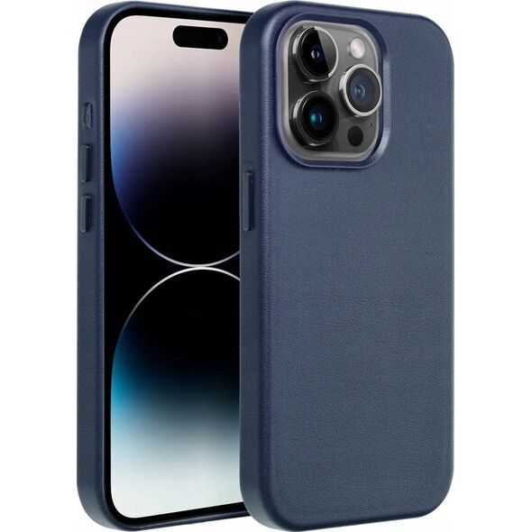OEM Futerał LEATHER MAG COVER kompatybilny z MagSafe do IPHONE 16 Plus niebieski 14243353 5903396310355