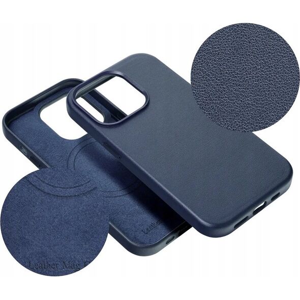 OEM Futerał LEATHER MAG COVER kompatybilny z MagSafe do IPHONE 16 Plus niebieski 14243353 5903396310355