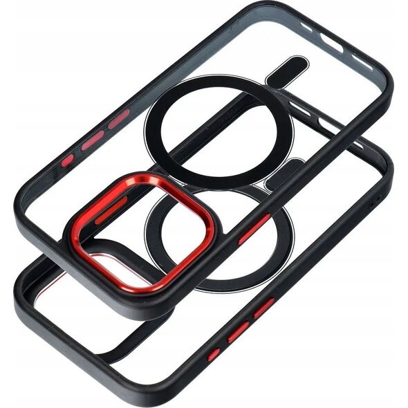 OEM Futerał COLOR EDGE MAG COVER kompatybilny z MagSafe do IPHONE 16 czarno czerwony 14243373 5903396310195
