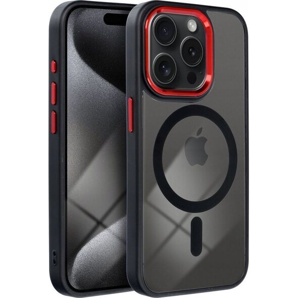 OEM Futerał COLOR EDGE MAG COVER kompatybilny z MagSafe do IPHONE 16 Pro Max czarno czerwony 14243381 5903396310218