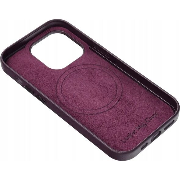 OEM Futerał LEATHER MAG COVER kompatybilny z MagSafe do IPHONE 16 Plus ciemny fioletowy 14243396 5903396310454